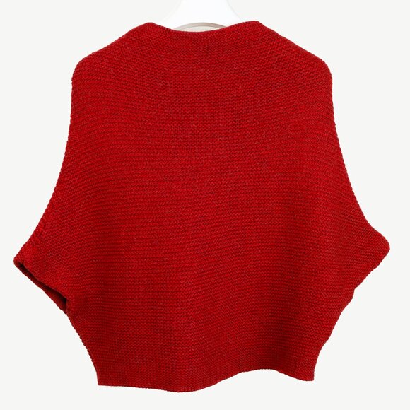 Lida Baday Red Knit Dolman-Sleeve Sweater - Picture 2 of 7